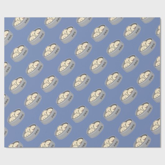 ポークパンの点心の中国のな朝食によってはbbqのパンが蒸気を発しました ラッピングペーパー (フラット)