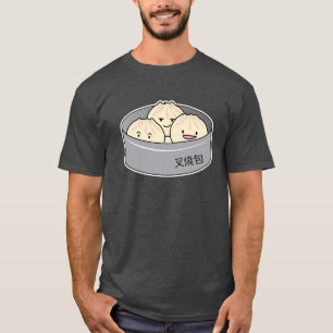 ポークパンの点心の中国のな朝食によってはbbqのパンが蒸気を発しました tシャツ
