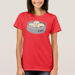 ポークパンの点心の中国のな朝食によってはbbqのパンが蒸気を発しました tシャツ