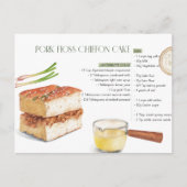 ポークフロスシフォンケーキレシピはがき ポストカード (正面)