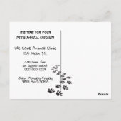 ポークプリントを着たボクサー犬 ポストカード (裏面)