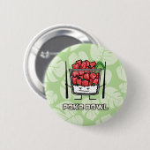 ポークボウルHawaii生の魚サラダ箸楽 缶バッジ (正面&裏面)