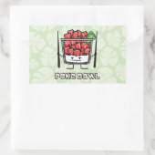 ポークボウルHawaii生の魚サラダ箸楽 長方形シール (バッグ)