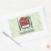 ポークボウルHawaii生の魚サラダ箸楽 長方形シール (封筒)