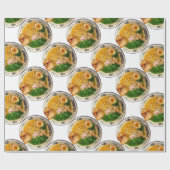 ポークラーメンのヌードル・スープ ラッピングペーパー (フラット)