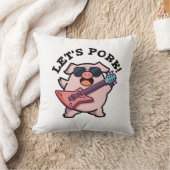 ポークロックギタおもしろいーピッグパン クッション (ブランケット)