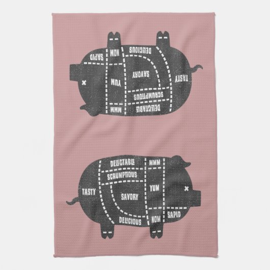 ポーク切口III キッチンタオル (縦)