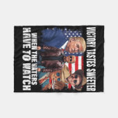 ポーク擦れ – Bbqスモーカー恋人 – Mens &amp; Woens Fu フリースブランケット (正面(横))