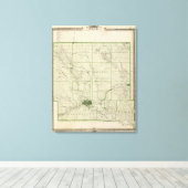 ポーク郡の地図、アイオワ州 キャンバスプリント (インサイチュ (ウッドフロア))