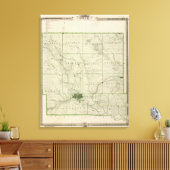 ポーク郡の地図、アイオワ州 キャンバスプリント (インサイチュ (リビング))