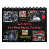 ポーク2013 Vee対のオートバイエンジンのカレンダー無し カレンダー (カバー)