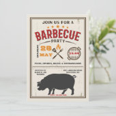 ポークBBQ招待状 招待状 (スタンド正面)