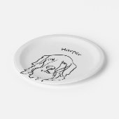 ポーサイエリーに深刻なゴールデンレトリバー ペーパープレート (アングル)