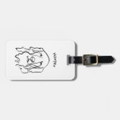 ポーサイエリーに深刻なゴールデンレトリバー ラゲッジタグ (正面横)