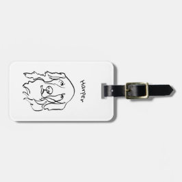 ポーサイエリーに深刻なゴールデンレトリバー ラゲッジタグ