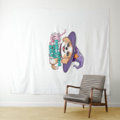 ポーサイティブな雰囲気のみ – バブルティーAのかわいい犬 タペストリー (インサイチュ(横))