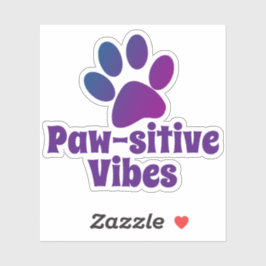 ポーサイティブな雰囲気 |動物の手の印刷 シール