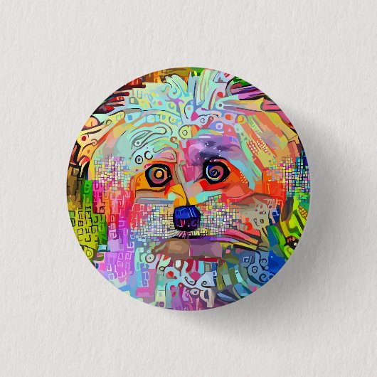 ポーサイティブな雰囲気 缶バッジ (正面)