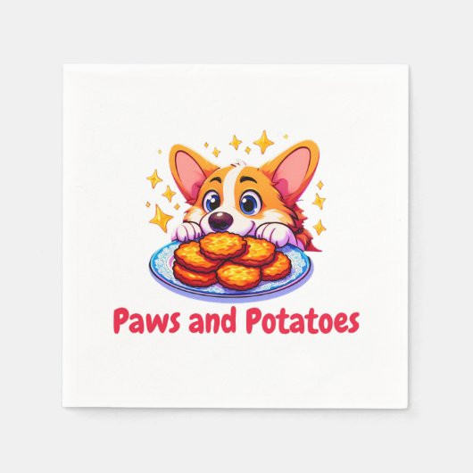 ポーサンドポテト スタンダードカクテルナプキン (正面)