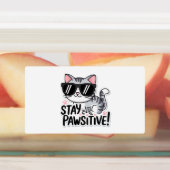 ポーシティブに！かわいい猫ステッカーパック – 9セット ラベル (貼付)