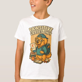 ポーシティブグレードのみ – 新学期ドッグTシャツ Tシャツ