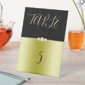 ポーシュ金ゴールド&ブラックダイエレガントモンズ誕生日 台座サイン (インサイチュ)