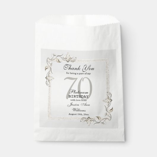 ポーシュ70thプラチナ誕生日 フェイバーバッグ (正面)