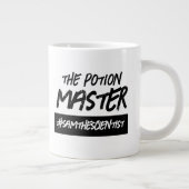 ポーションおもしろいマスターのハッシュタグ名 ジャンボコーヒーマグカップ (右)