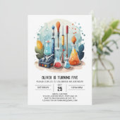 ポーションお洒落試験管サイエンティスト誕生日 招待状 (スタンド正面)