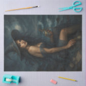 ポーションの暗い切り離しを持つストリー海の魔女 薄葉紙 (クラフト)