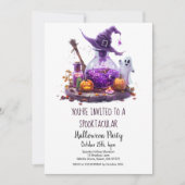 ポーションズ・パンプキン・ゴースト・ウィッチ・ハット ハロウィンパーティー 招待状 (正面)