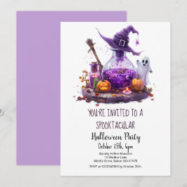 ポーションズ・パンプキン・ゴースト・ウィッチ・ハット ハロウィンパーティー 招待状
