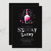 ポーションボトルスターズモダンミニマリストハロウィーン 招待状 (正面/裏面)