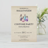 ポーションボトルスペルボトルヴィンテージハロウィーン 招待状 (スタンド正面)