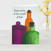 ポーションボトルハロウィンカード カード (黄色い花)