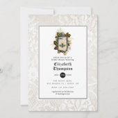 ポーションボトル及びレースゴシックブライダルシャワー 招待状 (正面)