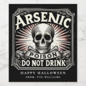 ポーション ハロウィンパーティー スカル ポイズン ワインボトルラベル ワインラベル (シングルラベル)