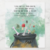 ポーション、呪文&魔法ウィッチカルドロンハロウィーン ワインラベル (シングルラベル)