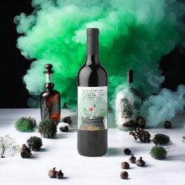 ポーション、呪文&魔法ウィッチカルドロンハロウィーン ワインラベル