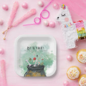 ポーション、呪文、魔法ハロウィーンウィッチカルドロン ペーパープレート (パーティー)