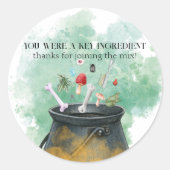 ポーション、呪文&魔法ブルウィッチカルドロン ラウンドシール (正面)