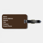 ポーショ素晴らしンハッピー文字ブラウン虹色 ラゲッジタグ (裏面横)