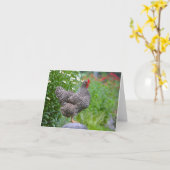 ポージング・ヘン・ノーテカード カード (黄色い花)