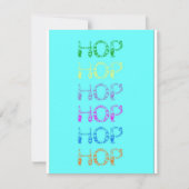 ポージングBunniesイースターホップグリーティングカード シーズンカード (正面)