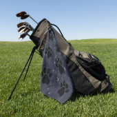 ポースターズムーンブルーウォーター色 ゴルフタオル (グリーン)