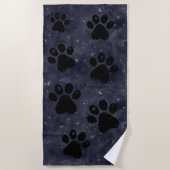 ポースターズムーンブルーウォーター色 ビーチタオル (正面)