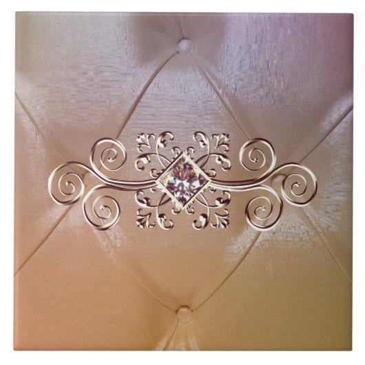 ポーストゥックサテン及びダイヤモンドセラミックタイル タイル (正面)