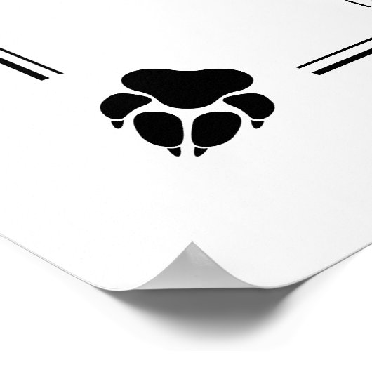 ポーズとイタリアン文字で子犬と白グレイハウンド ポスター (角)