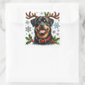 ポーズと〔雄ジカの〕枝角ホリデーおもしろい! スクエアシール (バッグ)