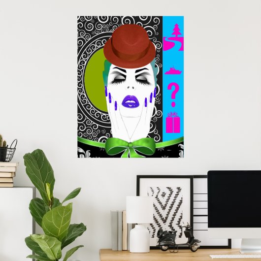 ポーズをとる ポスター (ホームオフィス)